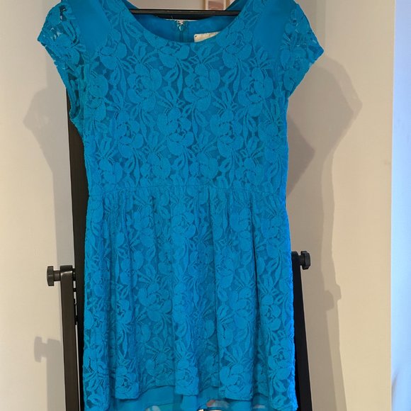 Urban Outfitters Coincidence & Chance Aqua Blue Lace Dress - Picture 6 of 7